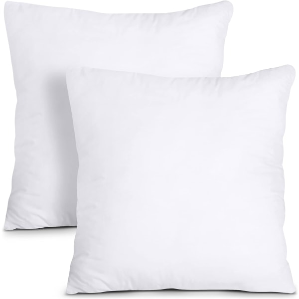 Kuddfyllnadskuddar (2-pack), 45 x 45 cm (18\" x 18\") Kuddfyllnadskuddar, Kuddfyllnadskuddar i ihålig fiber (vita) White 45x45 cm (Pack of 2)