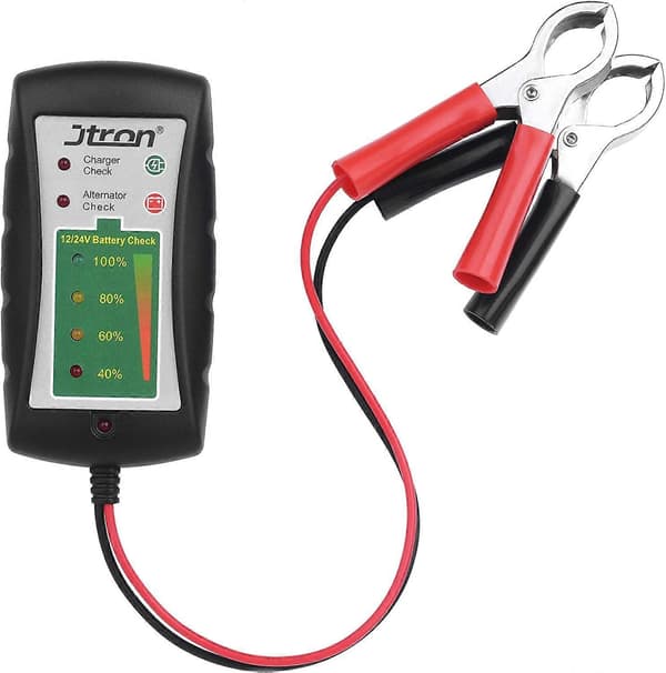 12/24 V DC Bilbatteritester med LED-generator til bil, motorcykel, lastbil, batteri