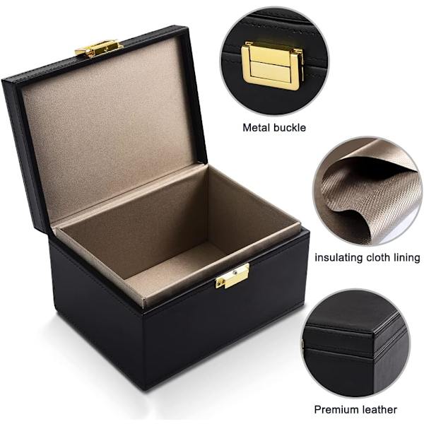Faraday Box, [Plus Faraday Pouch] Diyife 16,5 x 12,3 x 9,3 cm Stor Faraday Box för Bilnycklar, Anti-Stöld Nyckelbricka Skydd RFID Signal Blockerande Box Large plus pouch