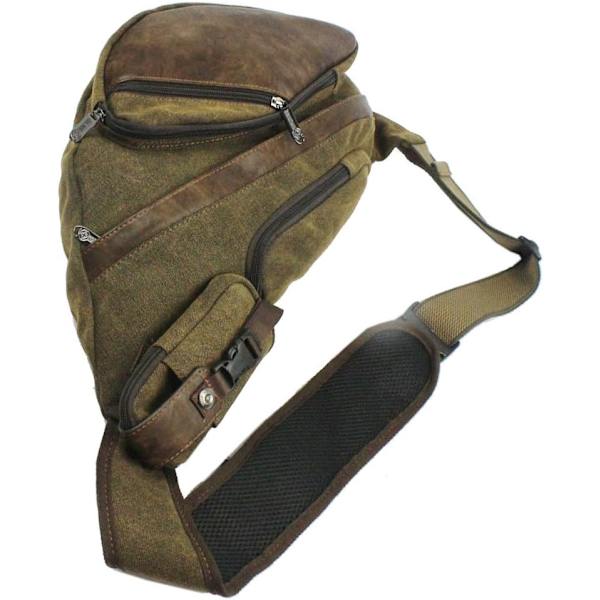 Canvas Slängväska Ryggsäck Crossbody Axel Bröst Pack för Män Kvinnor Resor Utomhus Business Laptop Cykling Jakt Vandring Camping Ryggsäck Dagryggsäck #40coffee(canvas)