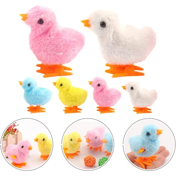 Påsk Uppdragbara Kycklingleksaker, 4 Stycken Kycklingleksaker, Gåva till Liten Pojke och Flicka, Påskdekoration, Kycklingar, Leksak, Påsk