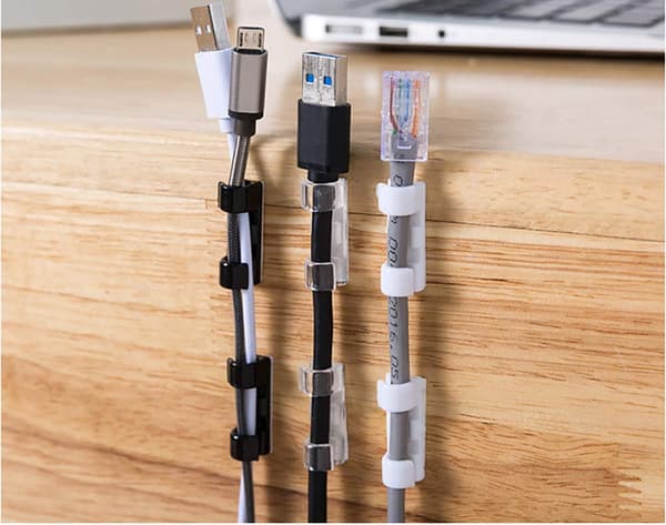 Smart Cable Holder - Transparent and Self-Adhesive 40 Pack