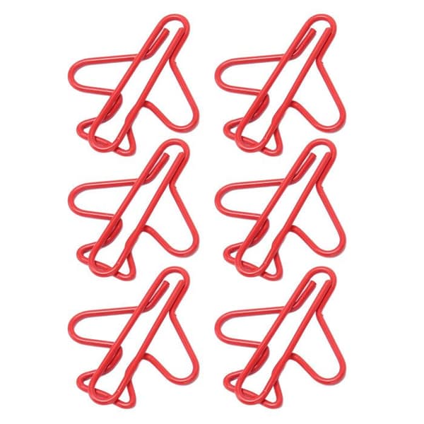 Heltrombones i form av ett flygplan 100st Gem i form av ett flygplan Rostpläteringsprocess skrivbordsset Röd