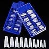 100pcs/pack False Nails Cowboy Style Flat Tip Ballerina Manicure DIY Salon Artificial Nails (Transparent)