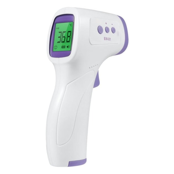un Pandetermometer til baby/barn/voksen, infrarødt termometer uden kontakt, digitale termometre med følsomme resultater og 32 sæt hukommelsesdata Purple