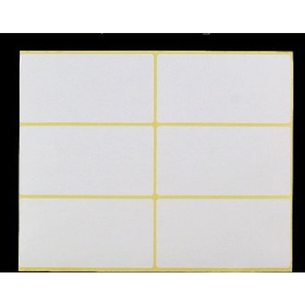 Vanlige hvite etiketter. Selvklebende adresseetiketter. 100x50mm. Klistrete. Blanke portoklistremerker.(hvit)(90stk)