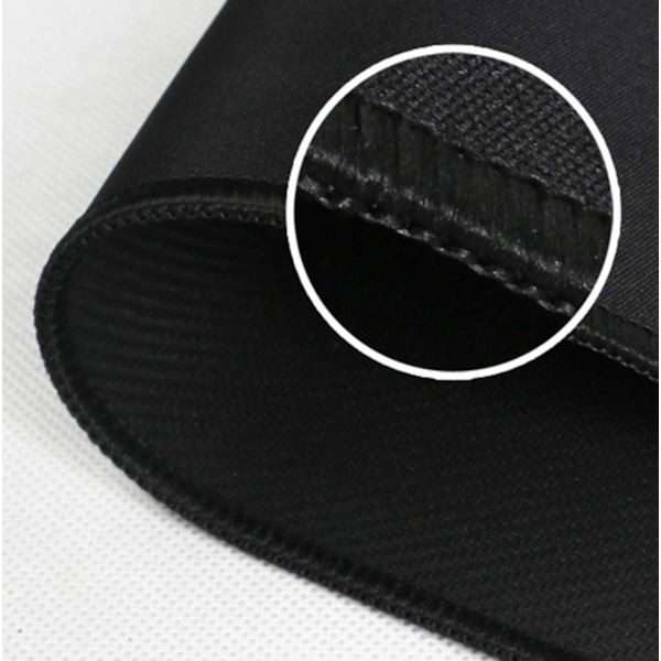 Musemåtte med syet kant, skridsikker gummibase, premium-tekstureret og vandtæt musemåtte til computere, bærbare computere, kontor og hjem, 10,2x8,3 tommer, 3m Black 1 Pack