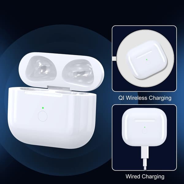 Wireless Charging Case Replacement Compatible with Airpod 3rd Generation, 620 mAh with Bluetooth Pairing Button