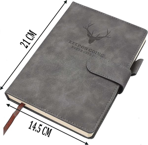 Notesbog A5, Journal A5 Notesbog Notesblok, 360 Sider Kunstlæder Hardcover Journal Notesbøger med Pen Loop, Perfekt til Kontor Skole Hjem B