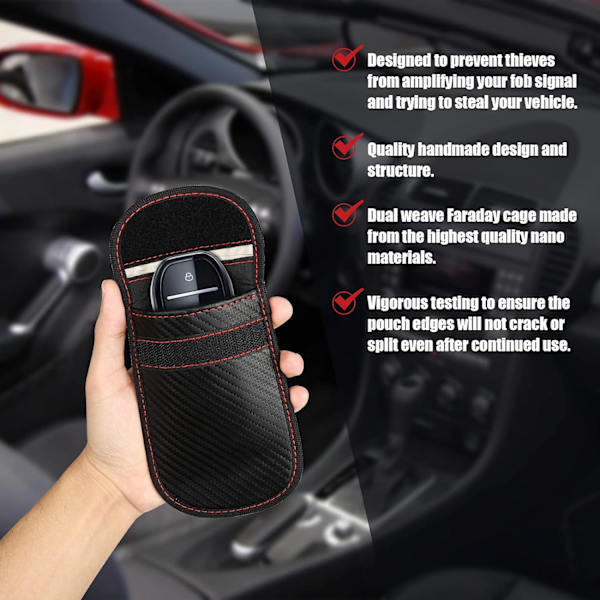 Faraday-laatikko, [Plus Faraday-pussi] Diyife 16,5 x 12,3 x 9,3 cm Suuri Faraday-laatikko auton avaimille, varkaudenestoavain fob -suoja RFID-signaalin estolaatikko Large plus pouch