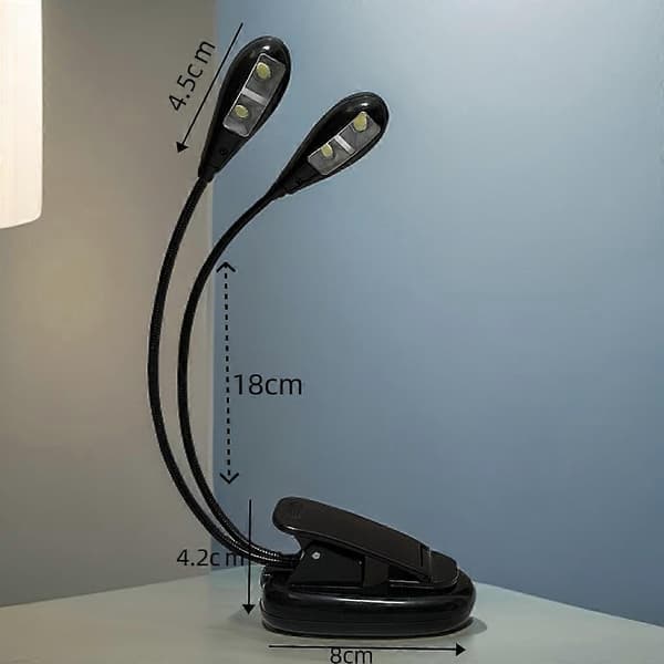 Nuottitelineen valo, LED Mini säädettävä klipsivalo