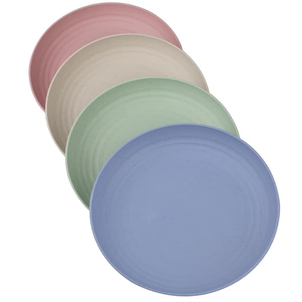 Okrossbara Tallrikar, Återanvändbara Plasttallrikar, 23 cm
