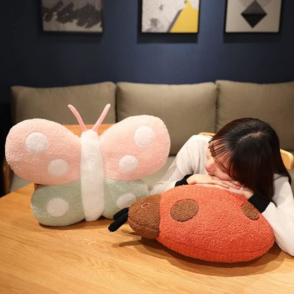 Suloinen tyynypehmoleppäkerttu täytetty eläinpehmolelu leppäkerttupehmolelu lelut Kawaii pehmeä leppäkerttu tyyny halaus täytetty leppäkerttu lahja lapsille Ladybug