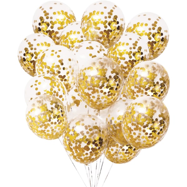 50 STK Guld konfetti balloner Latex ballon, guld konfetti balloner 12 tommer latex glitter balloner til fødselsdagsfest bryllup dekorationer
