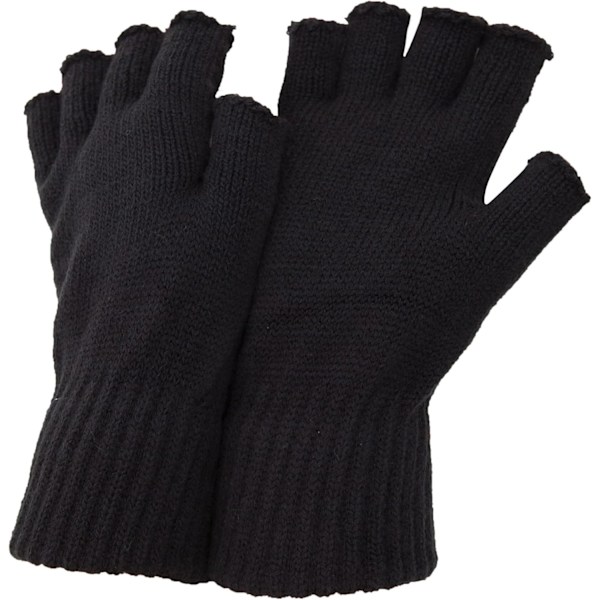 Sorte Termiske Fingerløse Handsker -
