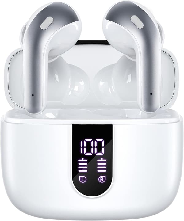 Bluetooth-hodetelefoner True Wireless ørepropper Strømdisplay Hodetelefoner med trådløst ladeetui