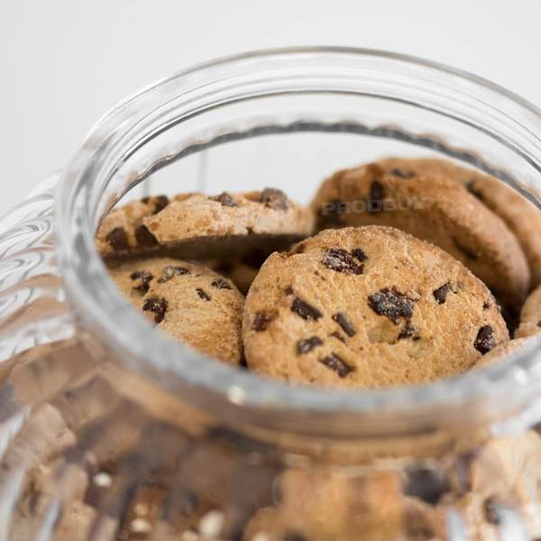 1320ml Riflet Glas Slik Sweetie Opbevaringsglas Biscuit Cookie Tønde Tin Bryllup Clear