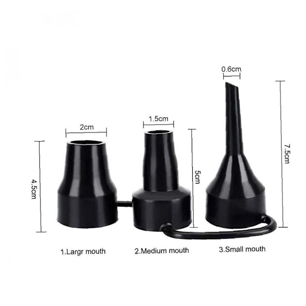 3-pakning Erstatningsdyser Plastdysehode Luftmadrasser Pumpe Dyser Oppblåsbar Luftpumpe Inflator Adapter Luftpumpetilbehør 1