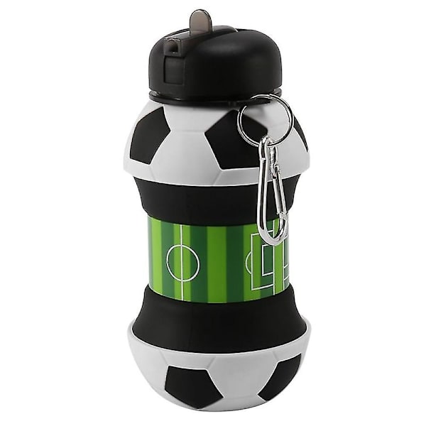 Fodbold Sports Vand Foldbar Rejseflasker Med Silikone Til Camping Vandreture Sports