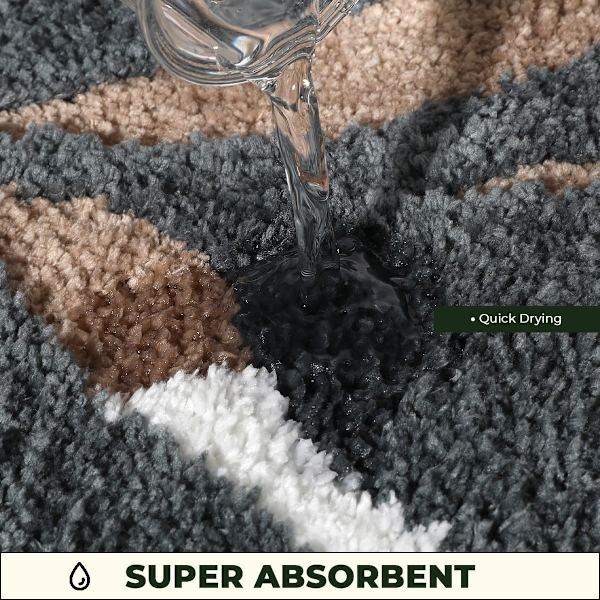 Superabsorbent Bath Mat Non-Slip Bathroom Mat Machine Washable Bath Mat Soft Microfiber Bath Mat