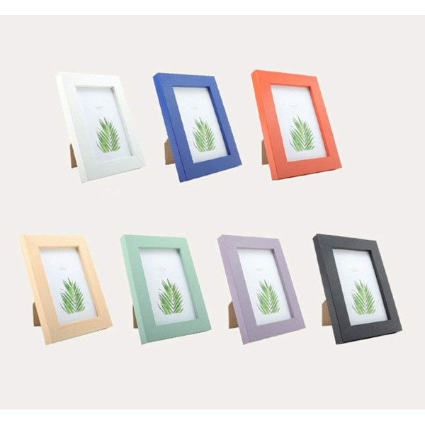 Ram för 3,5x5 tum foto Vit ram MDF bildram 2-pack för bordsskiva och vägg White 3.5x5 inch/ 8.9x12.7 cm
