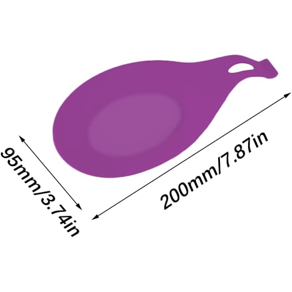 zl Ske Rest, Silikon Ske Rest, Køkken Silikon Ske Rest, Køkken Silikon Ske Holder, Madlavning Ske Rest, Madlavningsredskab Rest, til Spatel Purple