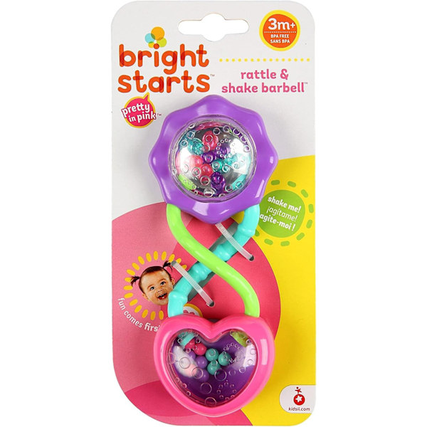 Oball Easy Grasp Shaker Rattle BPA-fri leksak för spädbarn Pink