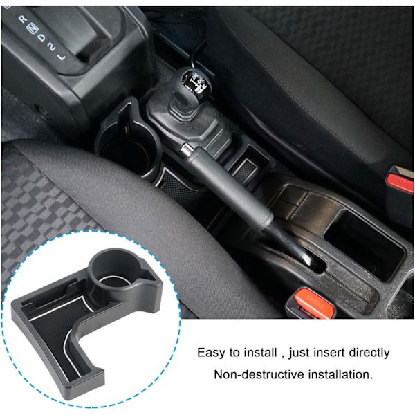 Bilarmstödsorganisatör för Jimny (automatisk växellåda), Jimny mittkonsol armstödsbricka låda, automatisk bil Jimny AT tillbehör förvaringslåda mittarmlän White Automatic Transmission