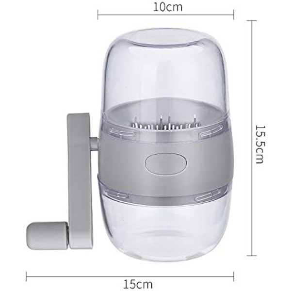 Manuaalinen pähkinänmylly käsikäyttöisellä pähkinänmurskaimella, maapähkinänmylly, kuivattujen hedelmien murskain erilaisille pähkinöille leivontaan keittiöön Transparent, Grey