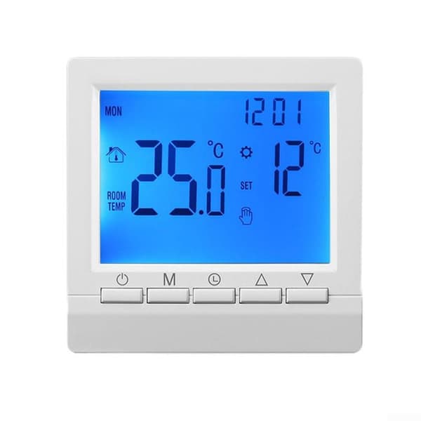 Programmerbar Digital Hemtermostat, Smart Temperaturkontroll, Gasvärmetermostat, LCD Väggmonterad Värmetermostat