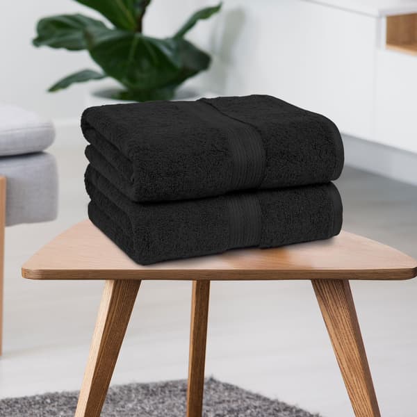 Amazon Basics Svart Håndklesett, 2-pakning