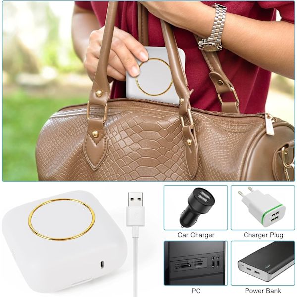 Mini Portable Photo Printer, Wireless Bluetooth Instant Thermal Printer (with 10 Rolls Printing Paper)