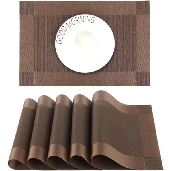PVC Bordstablett Halkfri, Tvättbar Värmebeständig Rektangulär Vinyl P
