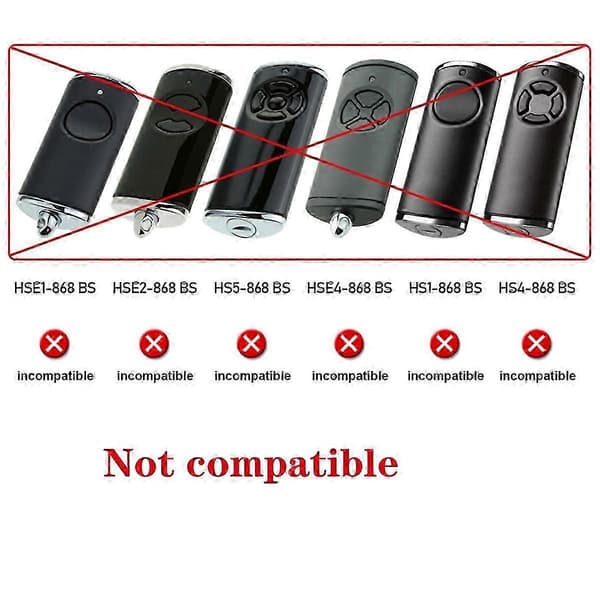 2-pack Garage Door Remote Control, Transmitter for HORMANN HSM4-868 [DB]