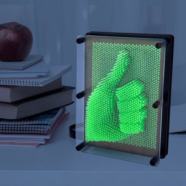 48109 Glow in the Dark Pin Art Impression Legetøj/Ideel til Hjemmet og Kontoret/Nyhedssjov Gave / 3D Sjov Skrivebords Skulptur Gadget/Klassisk Retro Spil / 1 Glow in the Dark