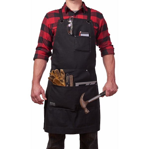 oods Heavy Duty Vækset Lærred Forhæng Black Adjusts: M to XXL