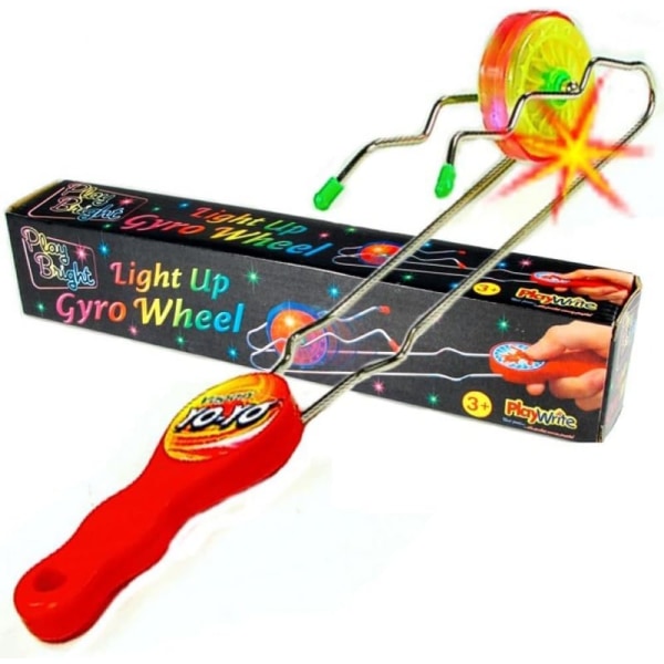 Light Up Gyro Kinetic Wheel (Rail Twister Toy)
