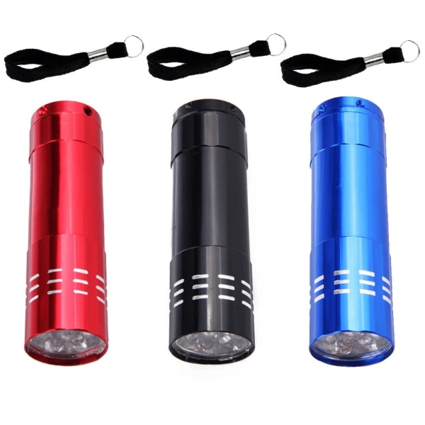 3 kpl LED mini taskulamppu Pieni taskulamppu kynä Pieni avaimenperä Taskulamppu retkeilyyn ulkoilmaan hätätaskulamput (ilman paristoa)