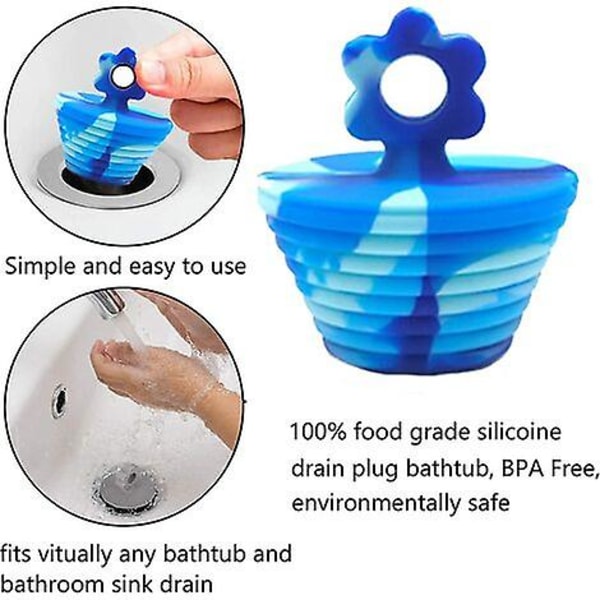 4 st silikon diskbänkspropp Silikon avloppsvaskpropp köksvaskpropp badkarspropp för diskbänkar i kök och badrum