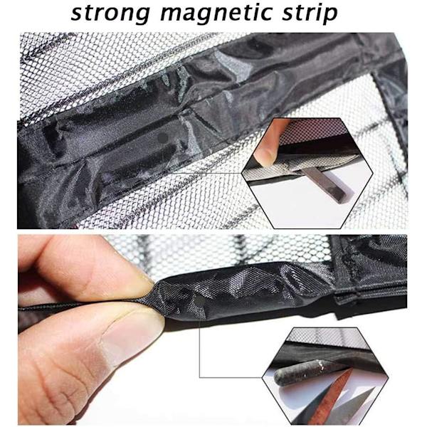 Magneettinen hyttysverkko-ovi, raskas hyönteisverkkoverho tehokkailla magneeteilla ja täydellä kehyksellä taikateippiä, hyönteissuojausovessa ei ole rakoa, pidä hyönteiset poissa Black 90 x 210 cm