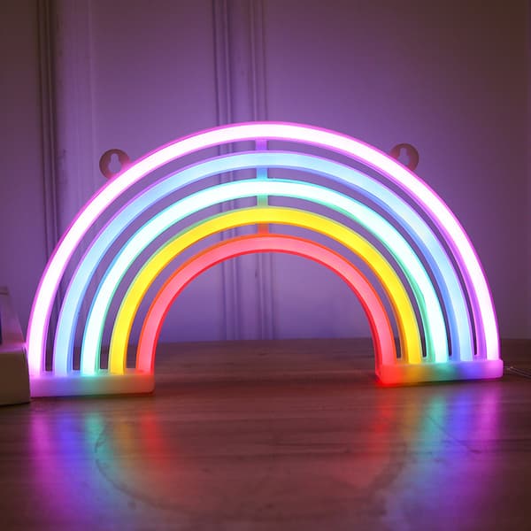 LED-lampa / Nattlampa Neon - Regnbåge multicolor