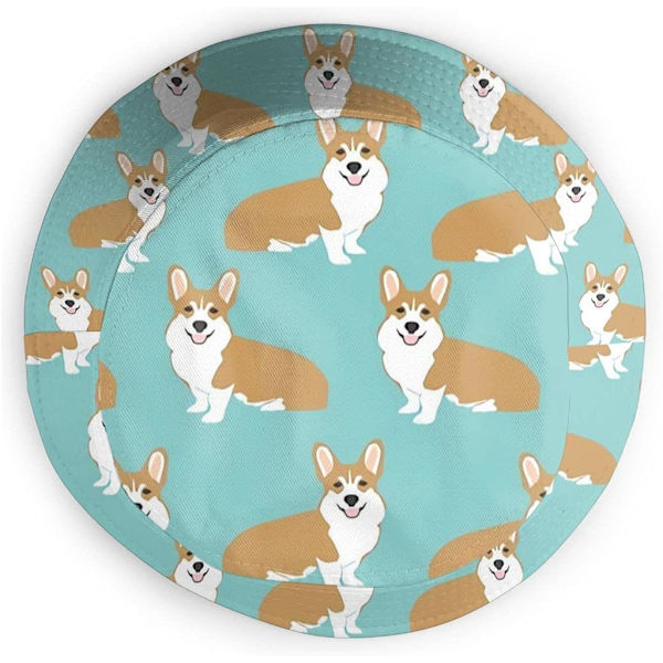 EN Auringonhattu Muoti Aurinkolippalakki Pakattava Ulkoilukalastajan Hattu Naisille Ja Miehille Corgi Puppy Dog Lover 6 One Size