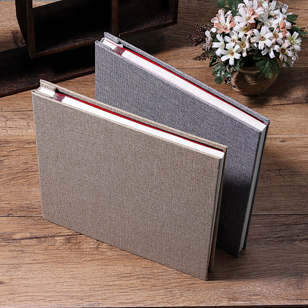 Selvklebende fotoalbum 27*28cm Scrapbook-album 40 dobbeltsidige sider Lin Hardcover DIY Jubileumsminnebok for baby bryllup familie