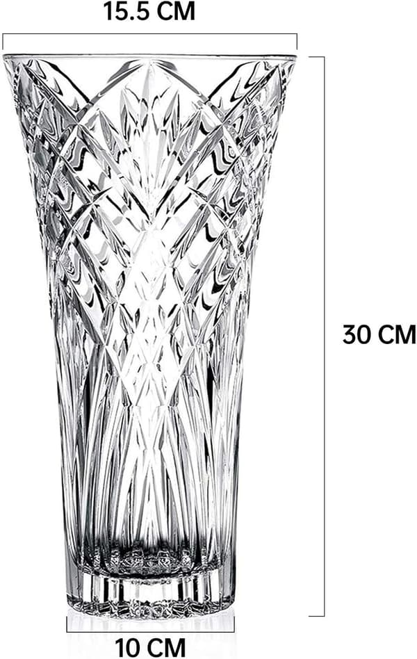 Vase, Glasvaser til blomster, stor Transparent Blomstervase (30 CM)