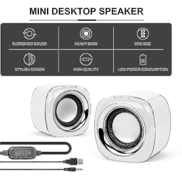 Datorhögtalare, PC-drivna högtalare USB-högtalare Monitorshögtalare