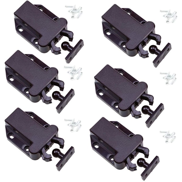 6X Touch Release Catch for Cupboard - GOODCHANCEUK Push to Open Touch Release Latch Cabinets Doors Non-Magnetic Touch Latches for Drawer