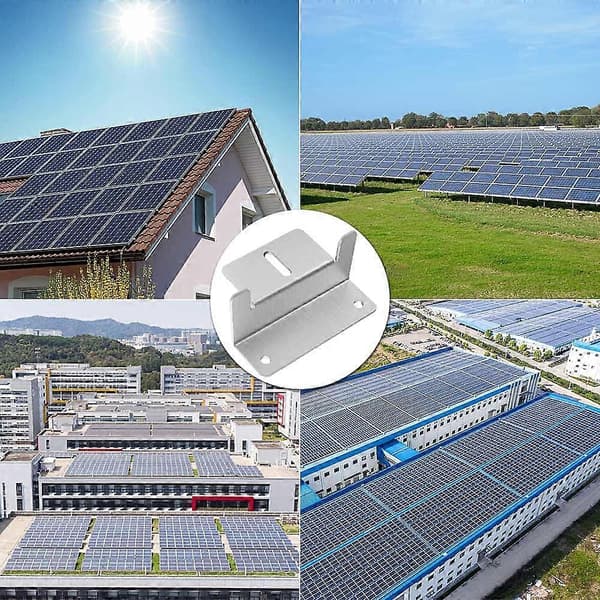 2-pack solpanel monteringssystem Z-formad klämma, husvagn, båt, bil, lastbil, hem, off-grid takmontering (totalt 8 fästen)