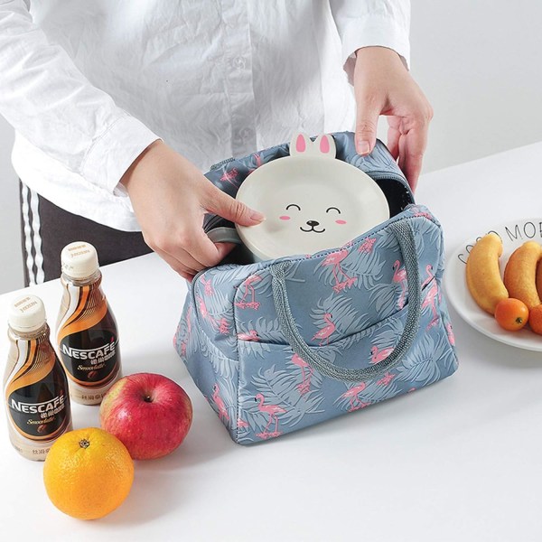 Frokostpose, Isoleret Frokostpose Køletaske Bærbar Flamingo Termisk Frokostposer Organizer Tote Taske til Kvinder Voksne Børn Arbejde Skole Picnic Flamingo
