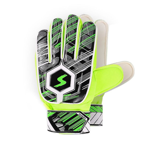 Youth Soccer Goalkeeper Gloves With Finger Protection And Dual Wrist Protection,5,green