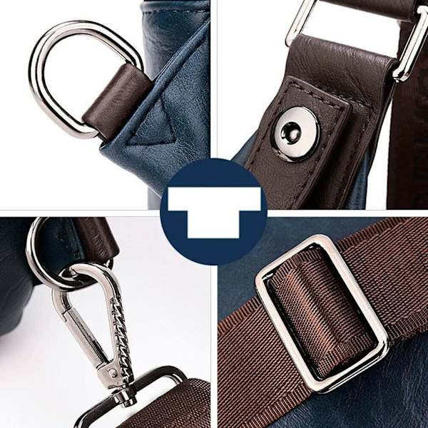 Læder Sling Bag Crossbody Rygsæk Daypack til Mænd Kvinder Udendørs Rejser Camping Fiskeri Jagt Vandring Crossbody Skulder Bryst Pakke #20black(pu)